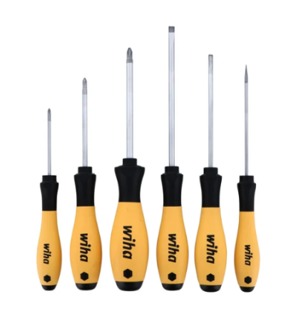 SCREWDRIVER SET, SOFTFINISH ESD SLOTTED & PHILLIPS, 6 PC