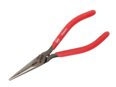 PLIERS, LONG NOSE W/ SPRING,CLASSIC GRIP, 6.3"