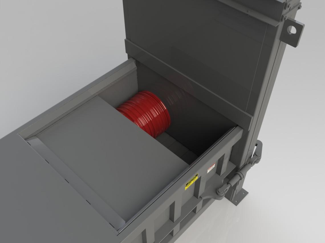 PH-04 Pre-Crusher crushing a drum