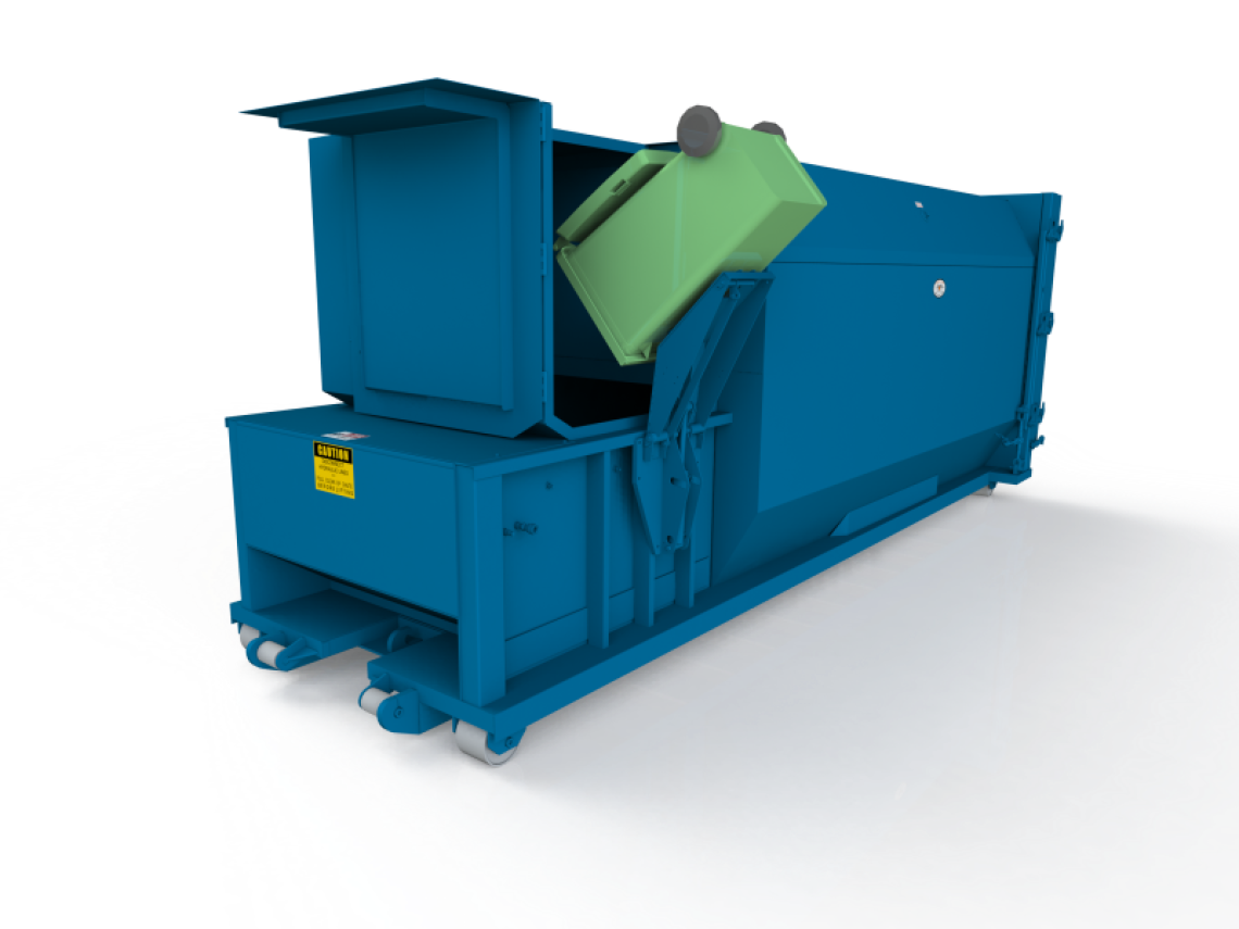 Machine Mounted Tipper for 90 gal Carts