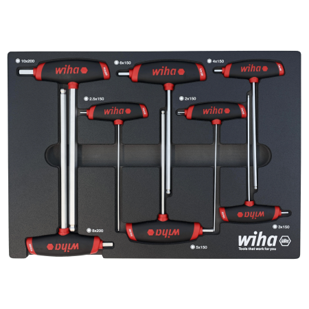 HEX T-HANDLE SET, DUAL DR  METRIC, 8 PC  - MM