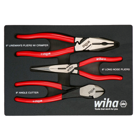 PLIERS & CUTTERS SET, CLASSIC GRIP, 3 PC
